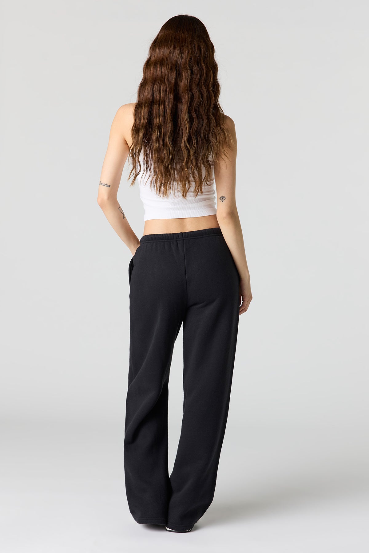 Vue alternative 3. Pantalon d'entraînement à jambe large en molleton de luxe