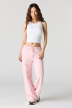 Pantalon d'entraînement à jambe large en molleton de luxe