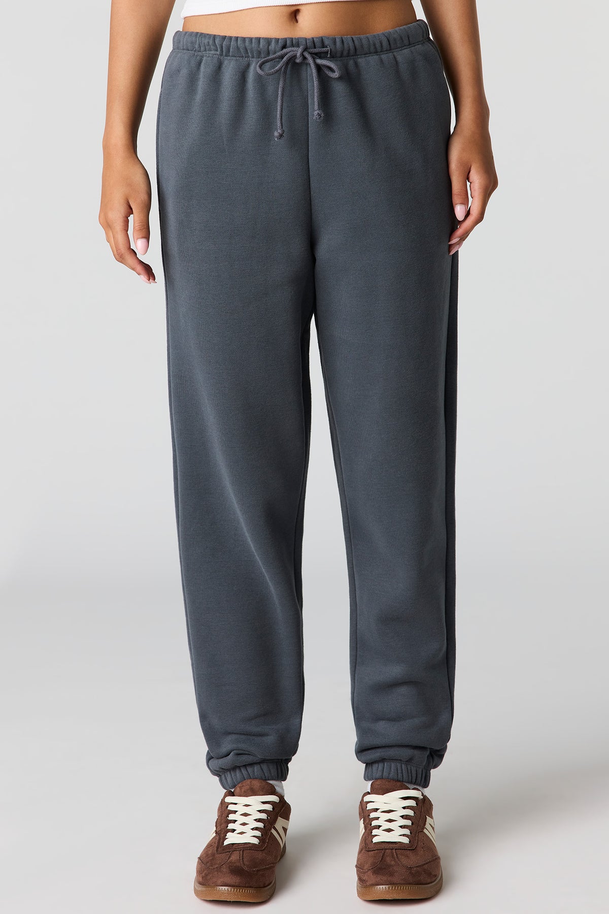 Alt View 2. Luxe Fleece Low-Rise Jogger - Dark Grey