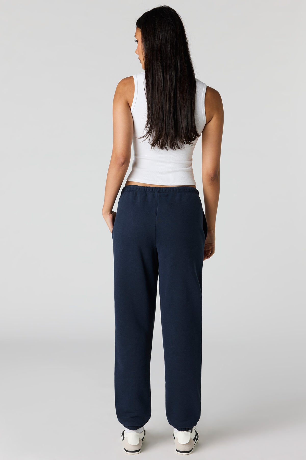 Alt View 3. Luxe Fleece Low-Rise Jogger - Dark Blue