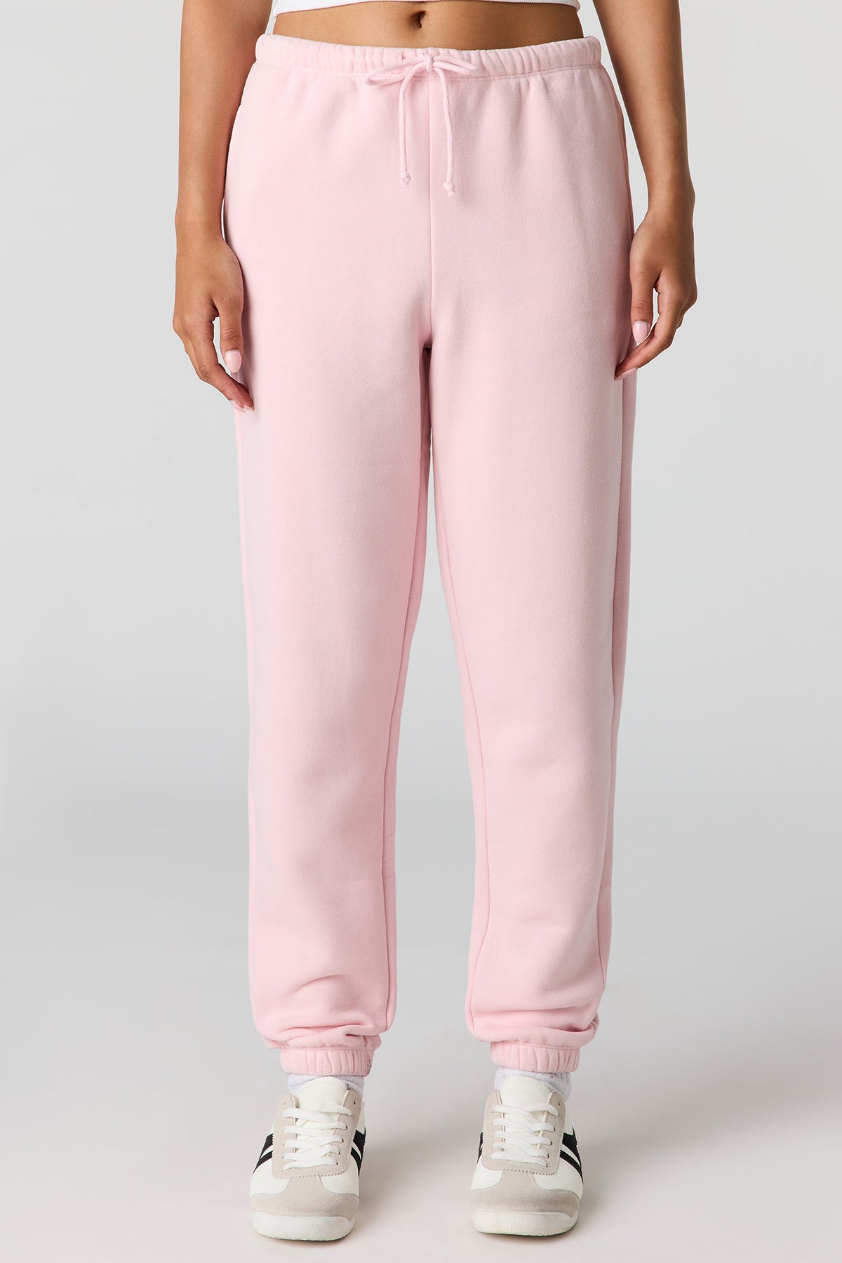 Alt View 2. Luxe Fleece Low-Rise Jogger - Light Pink