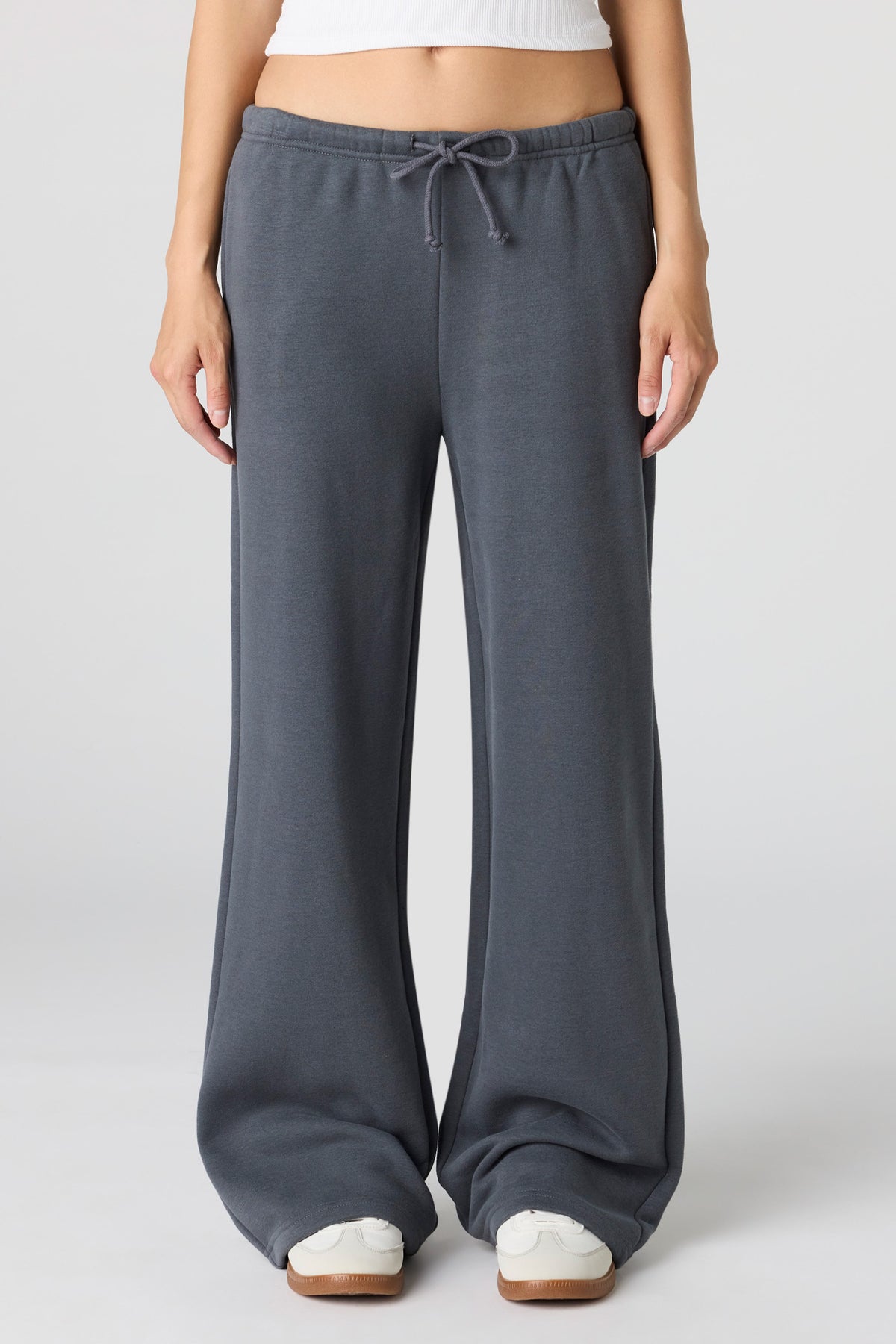 Alt View 5. Luxe Fleece Wide Leg Sweatpant - Burgundy
