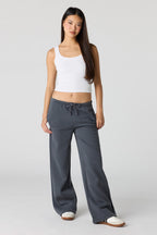 Pantalon d'entraînement à jambe large en molleton de luxe