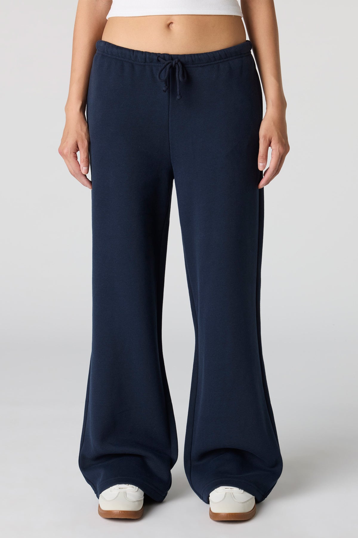 Alt View 2. Luxe Fleece Wide Leg Sweatpant - Dark Blue