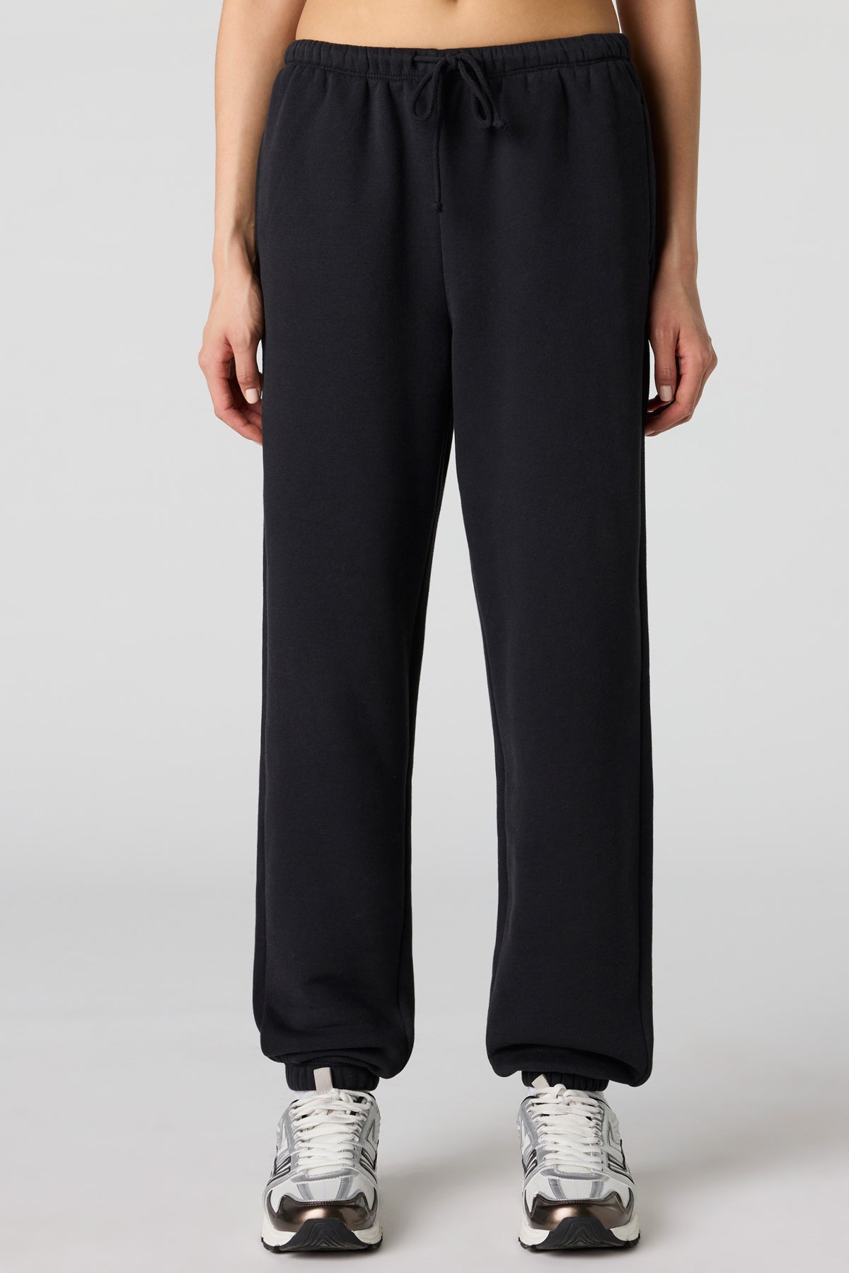 Alt View 2. Luxe Fleece Skinny Jogger - Black
