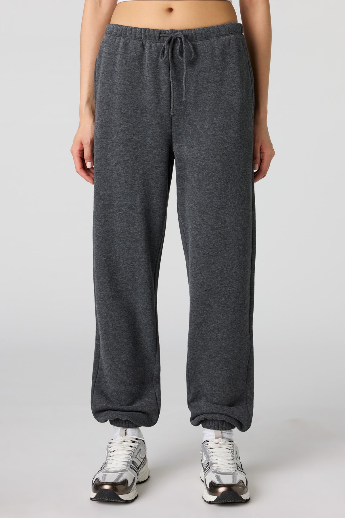 Alt View 2. Luxe Fleece Skinny Jogger - Charcoal