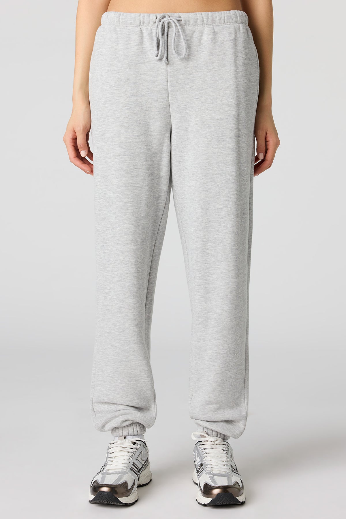 Alt View 2. Luxe Fleece Skinny Jogger - Heather Grey