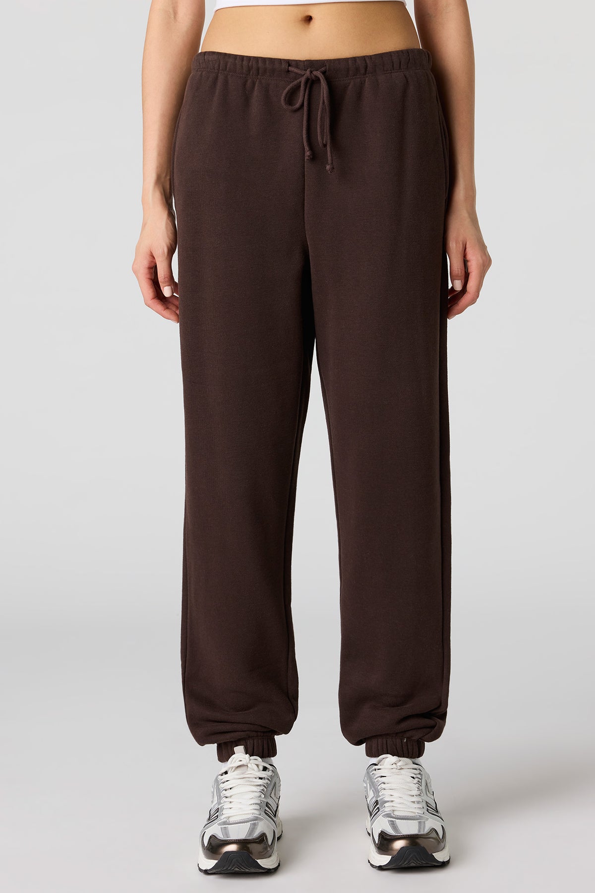 Alt View 2. Luxe Fleece Skinny Jogger - Brown