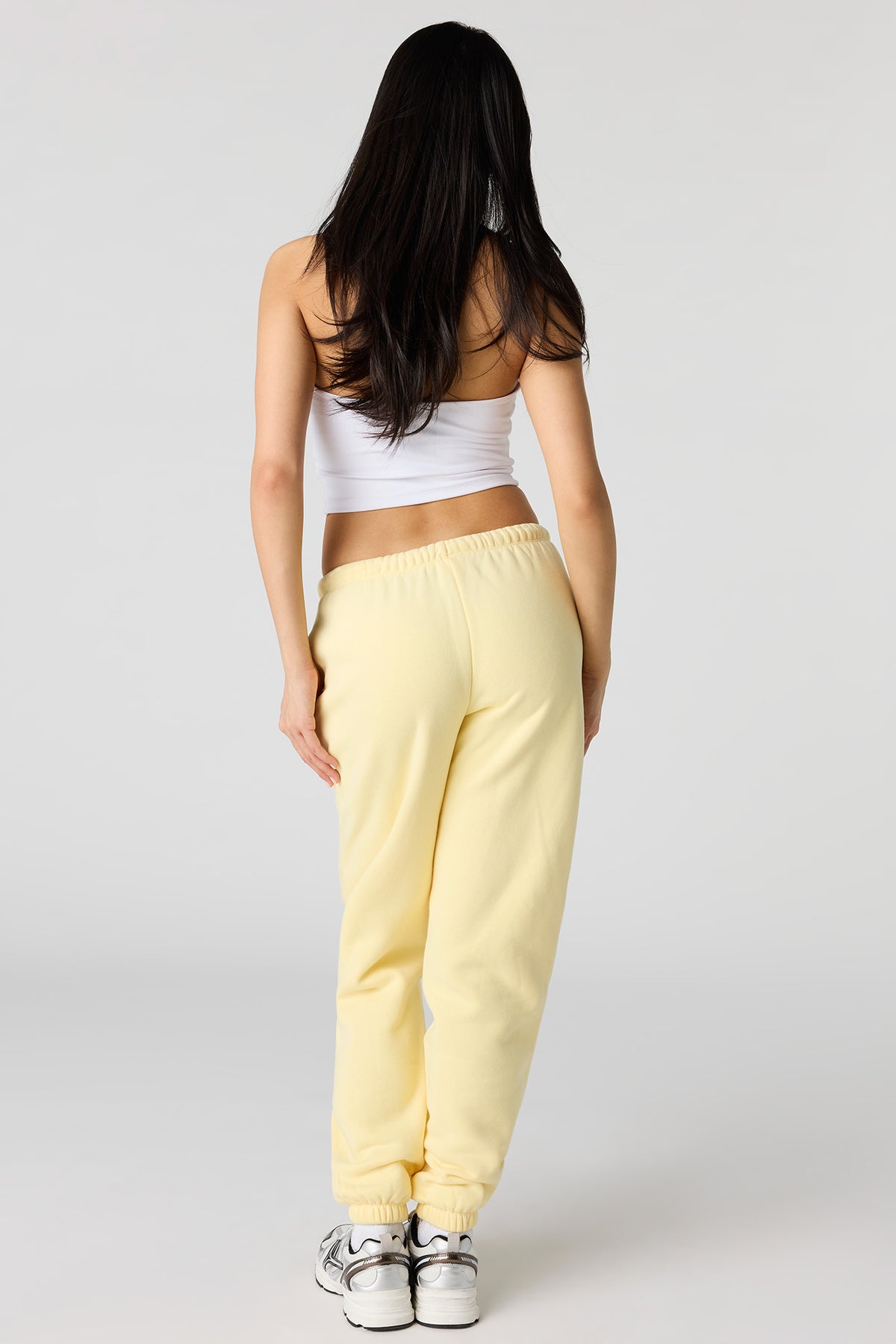 Alt View 3. Luxe Fleece Skinny Jogger - Yellow