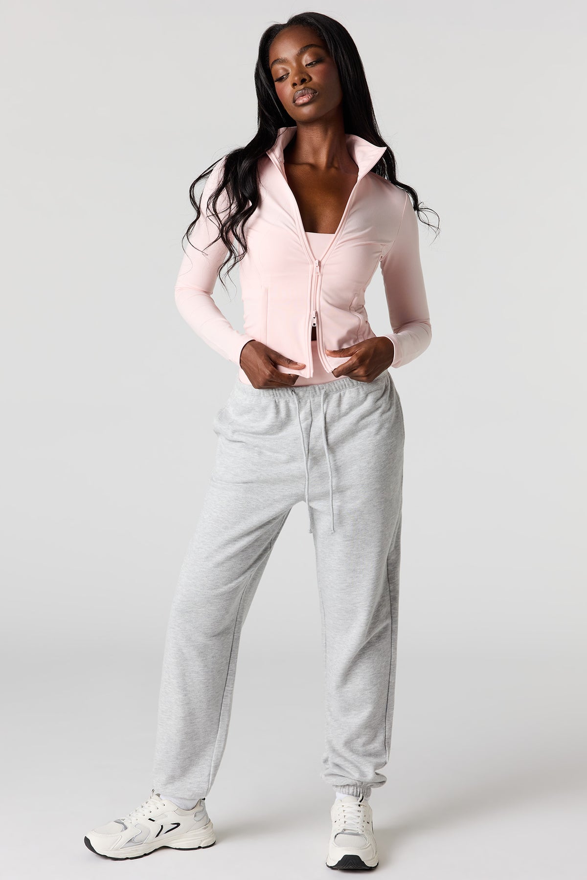 Luxe Fleece Low-Rise Jogger - Heather Grey