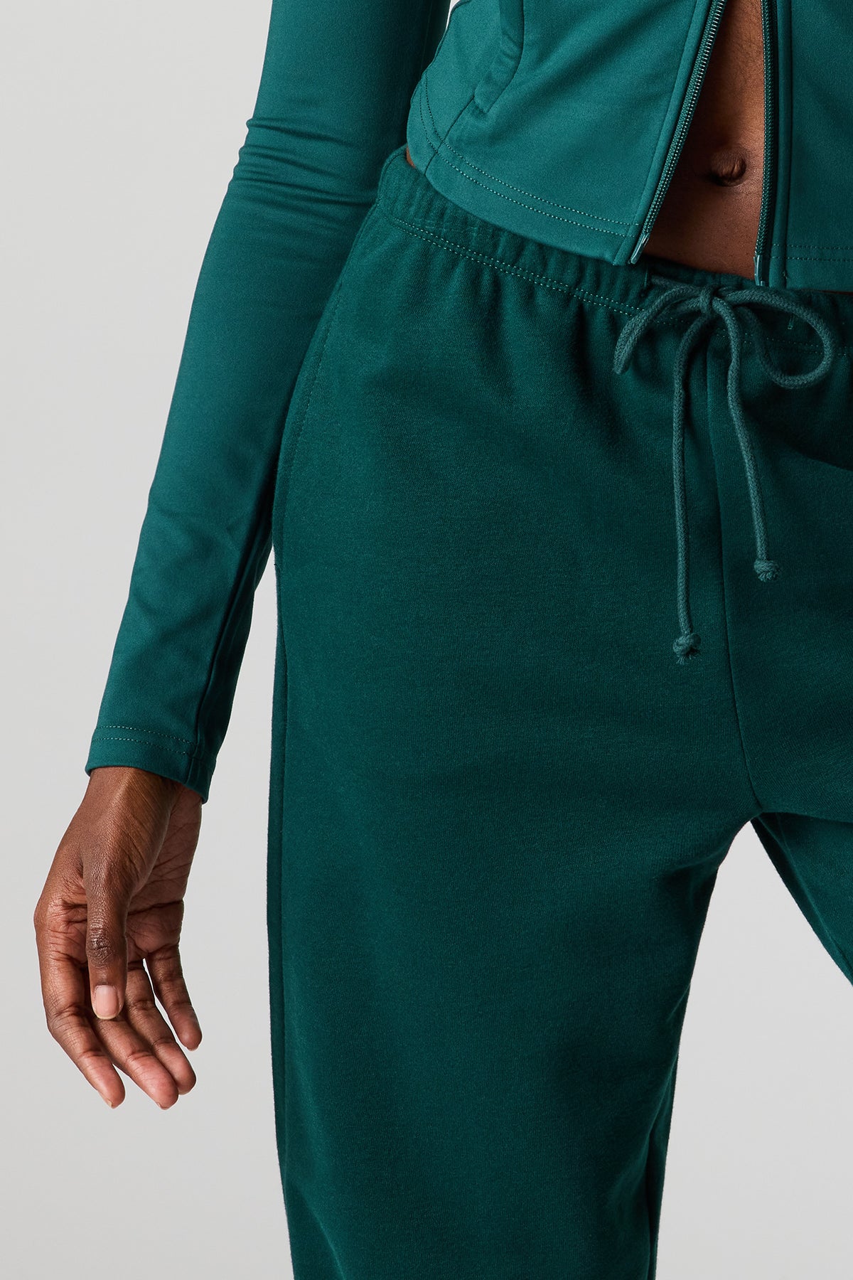 Alt View 4. Luxe Fleece Low-Rise Jogger - Green