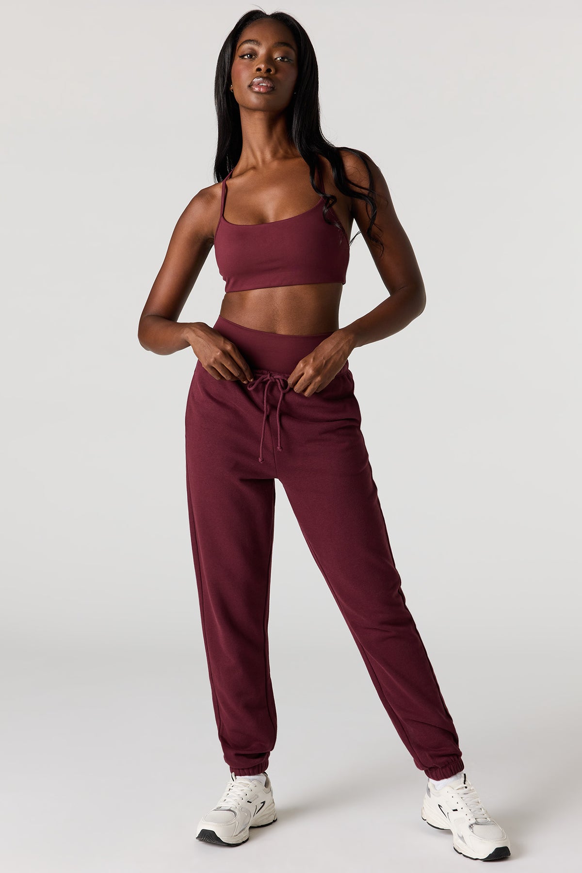 Jogger en molleton de luxe à taille basse