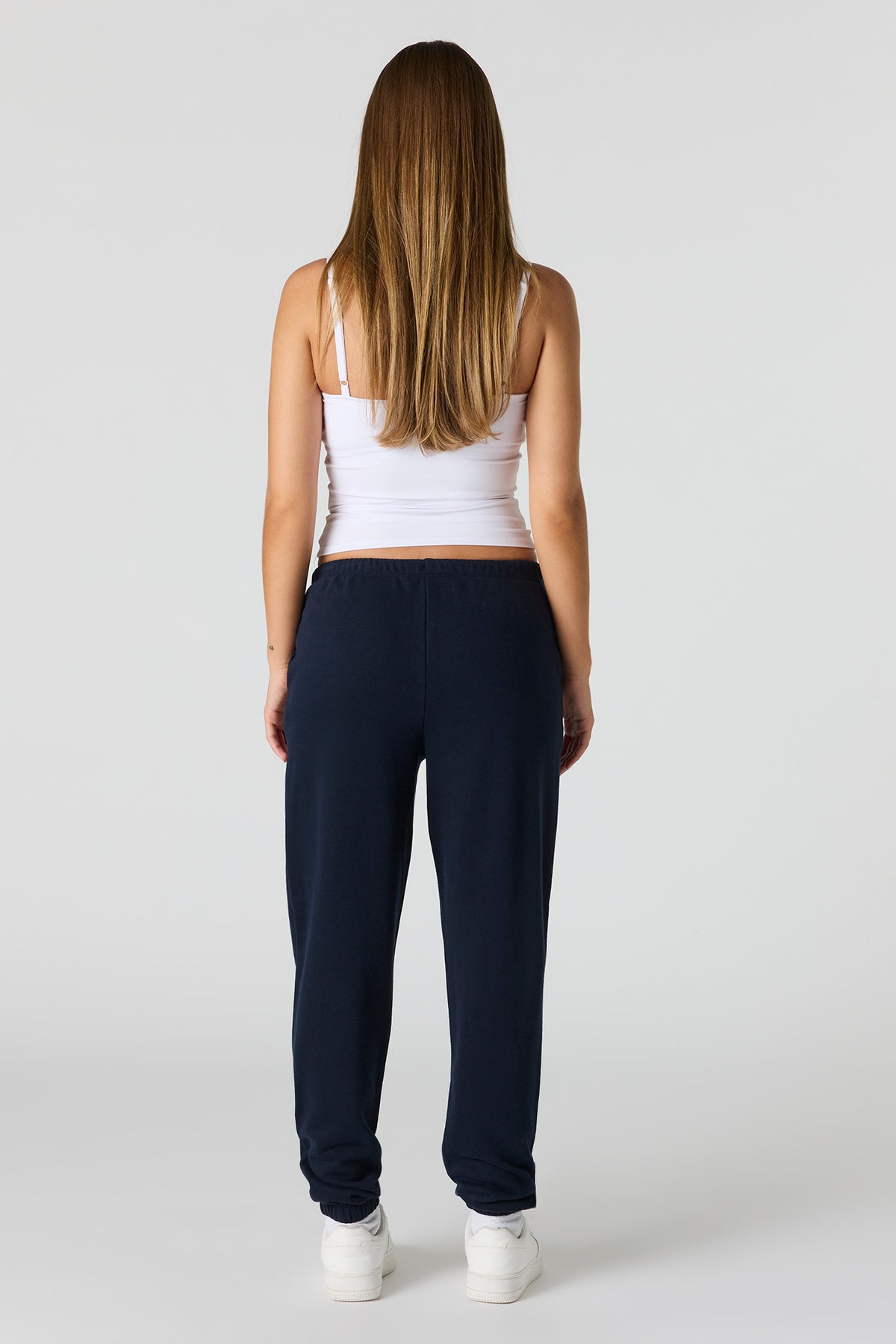 Alt View 3. Luxe Fleece Low-Rise Jogger - Dark Blue