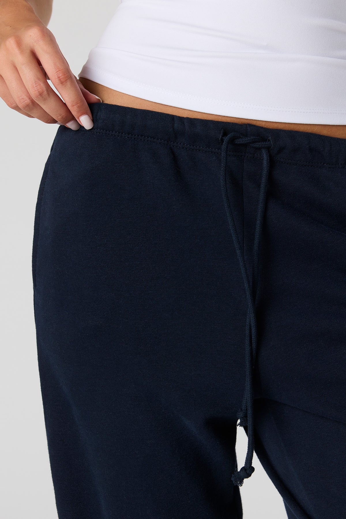 Alt View 4. Luxe Fleece Low-Rise Jogger - Dark Blue