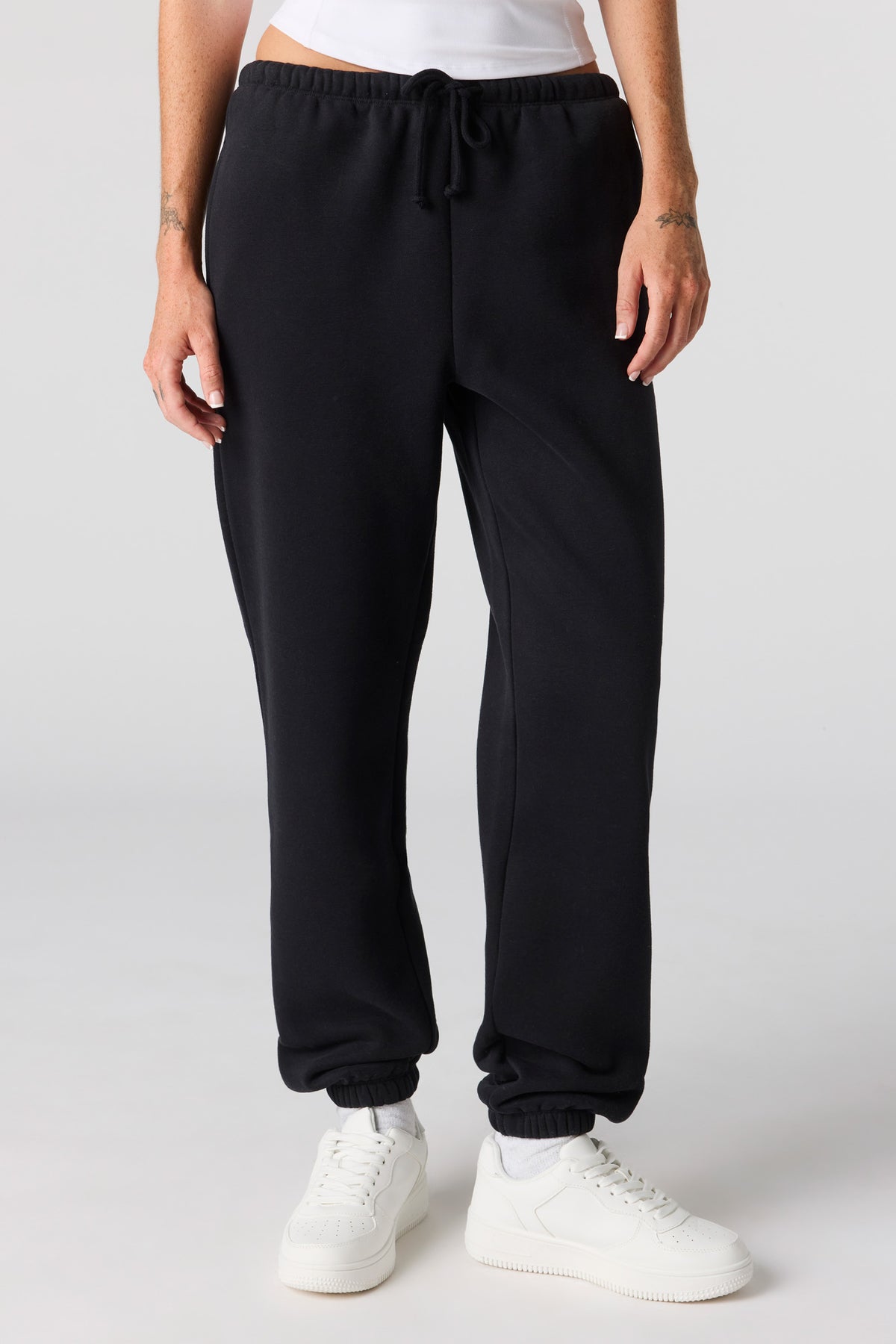 Alt View 2. Luxe Fleece Skinny Jogger - Black