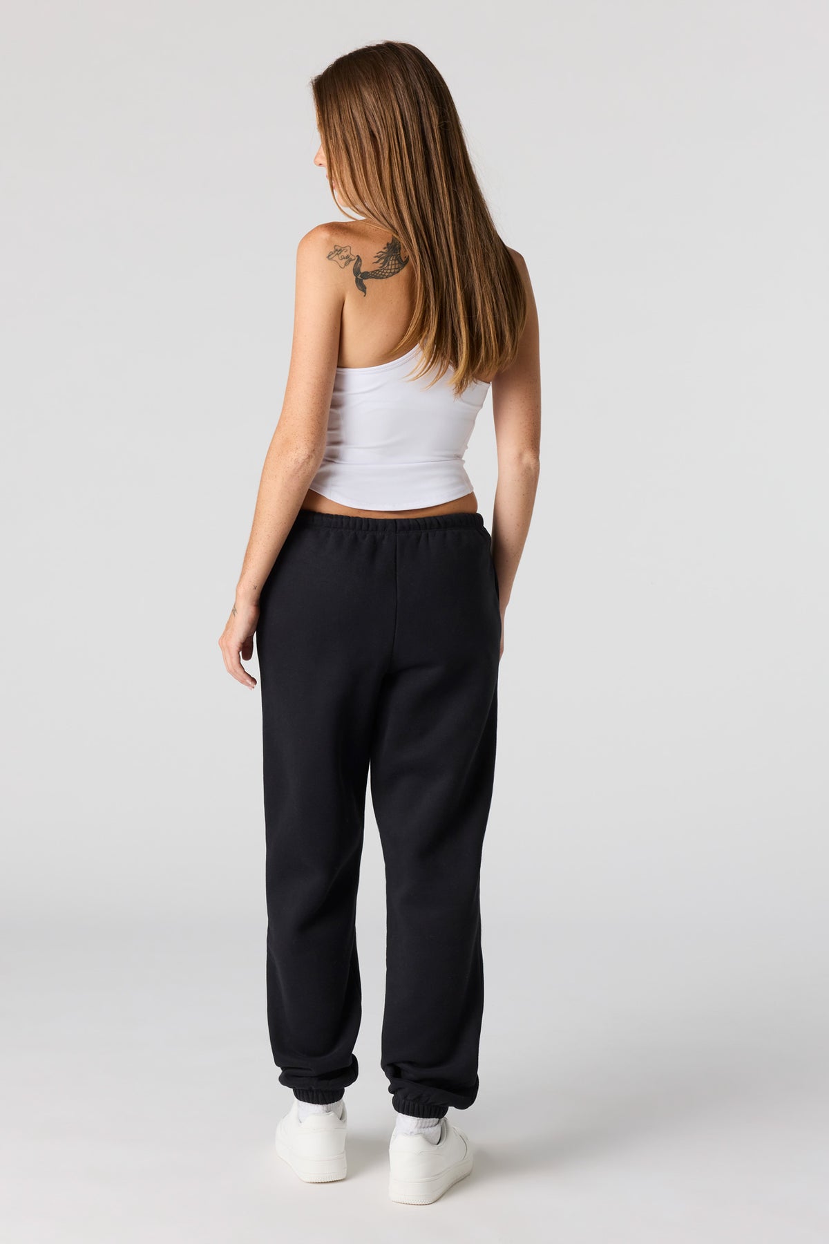 Alt View 3. Luxe Fleece Skinny Jogger - Black