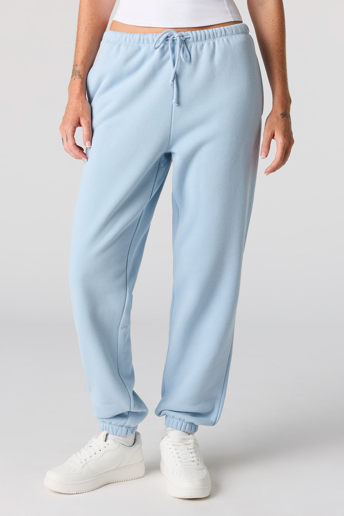 Alt View 2. Luxe Fleece Skinny Jogger - Light Blue