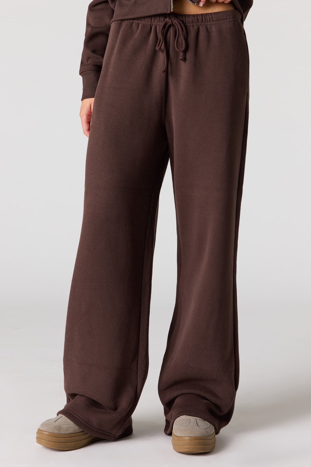 Alt View 9. Luxe Fleece Wide Leg Sweatpant - Burgundy