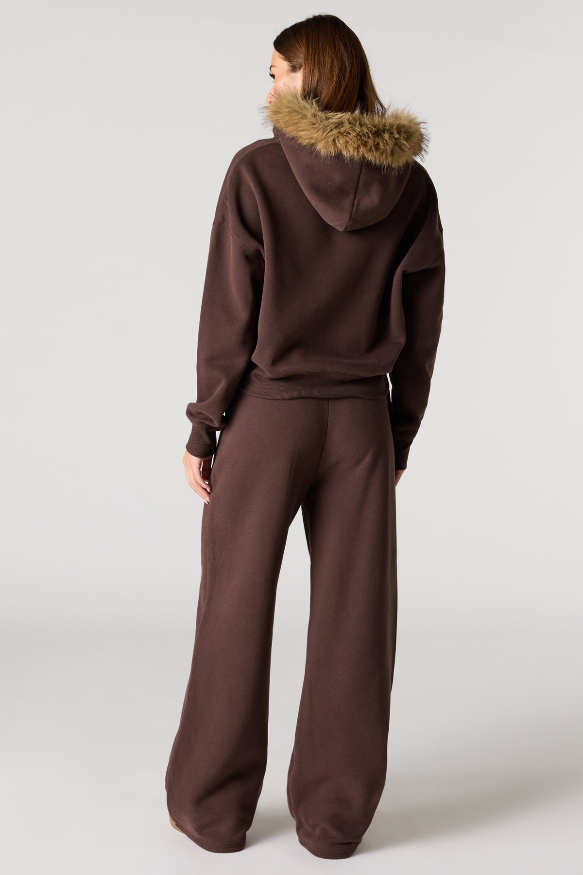 Alt View 10. Luxe Fleece Wide Leg Sweatpant - Burgundy