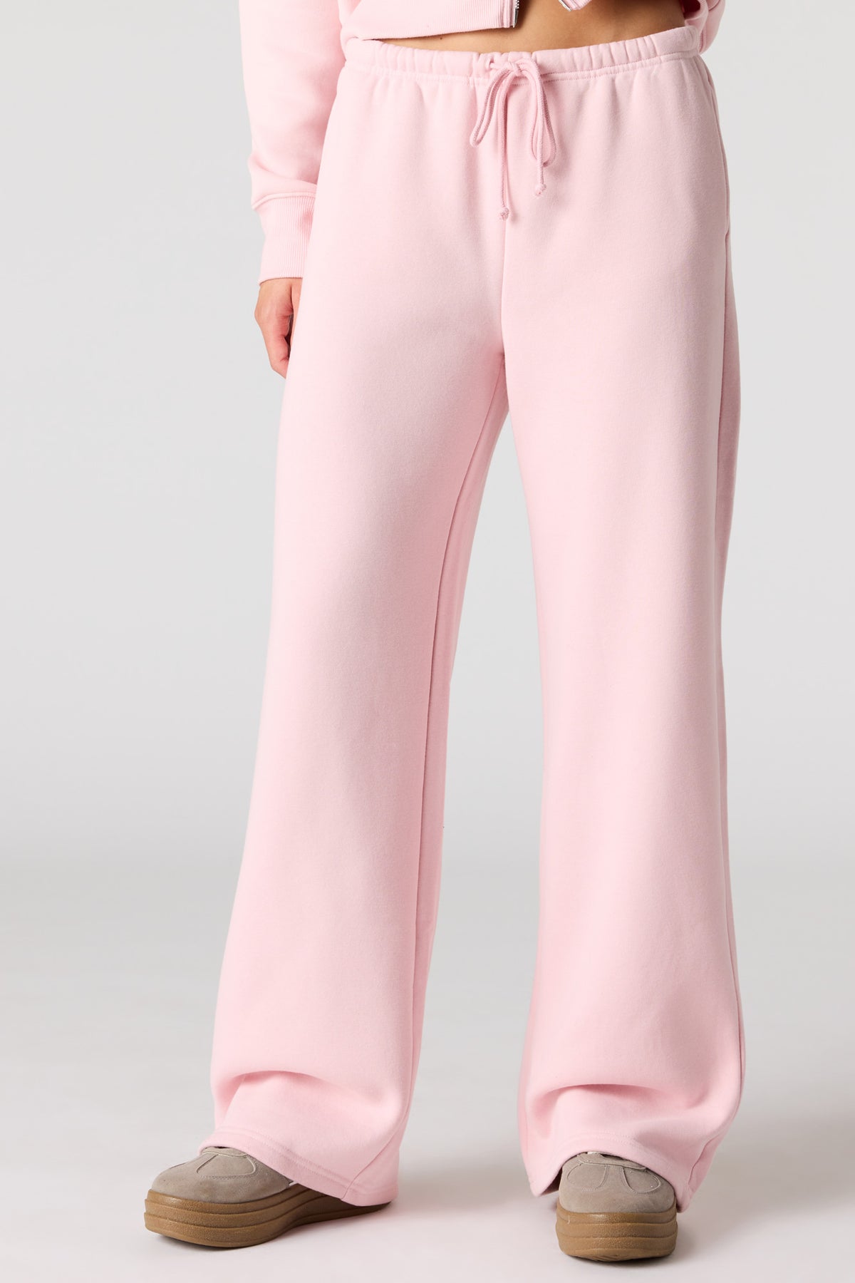 Alt View 6. Luxe Fleece Wide Leg Sweatpant - Burgundy