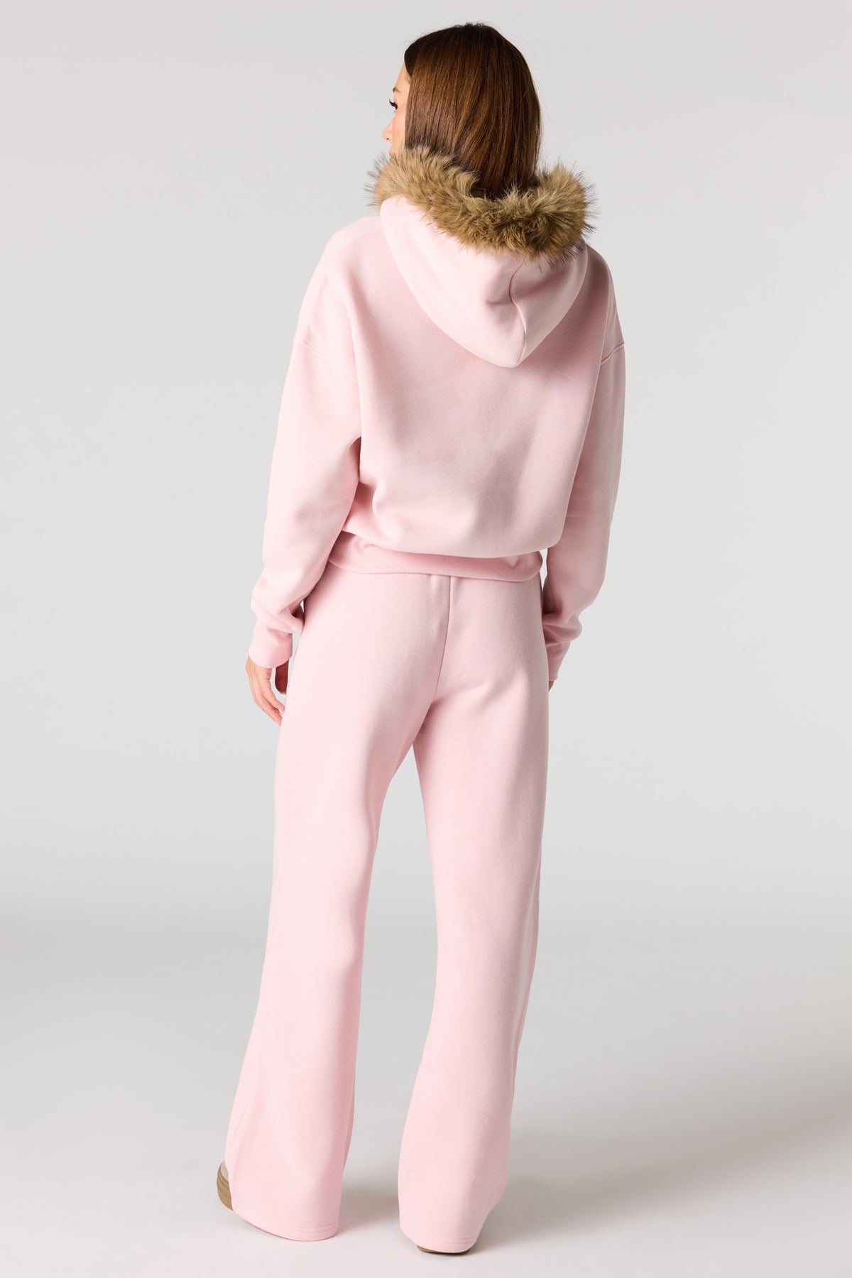 Alt View 7. Luxe Fleece Wide Leg Sweatpant - Burgundy