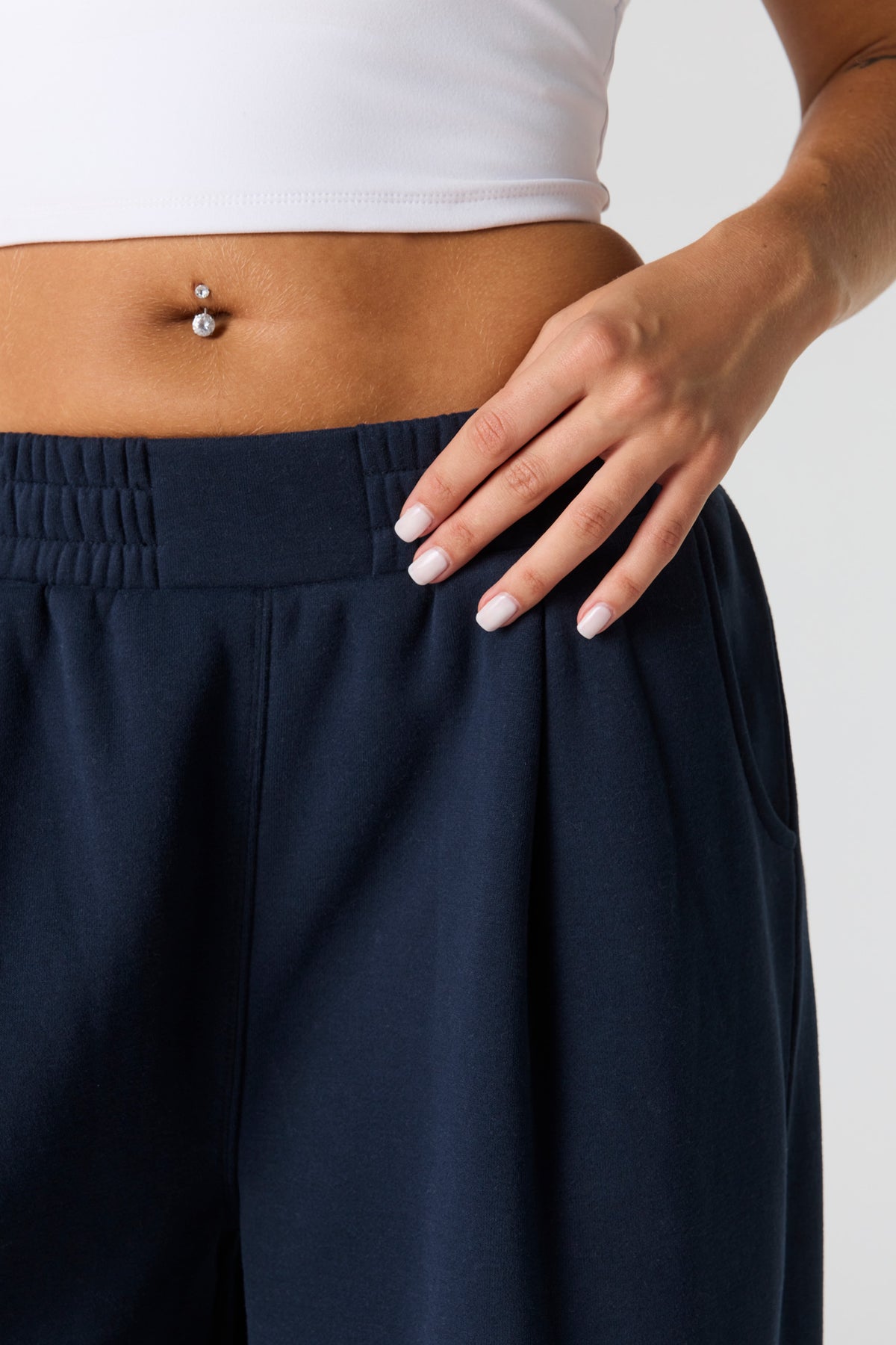Alt View 4. Luxe Fleece Ultra Baggy Sweatpant - Dark Blue