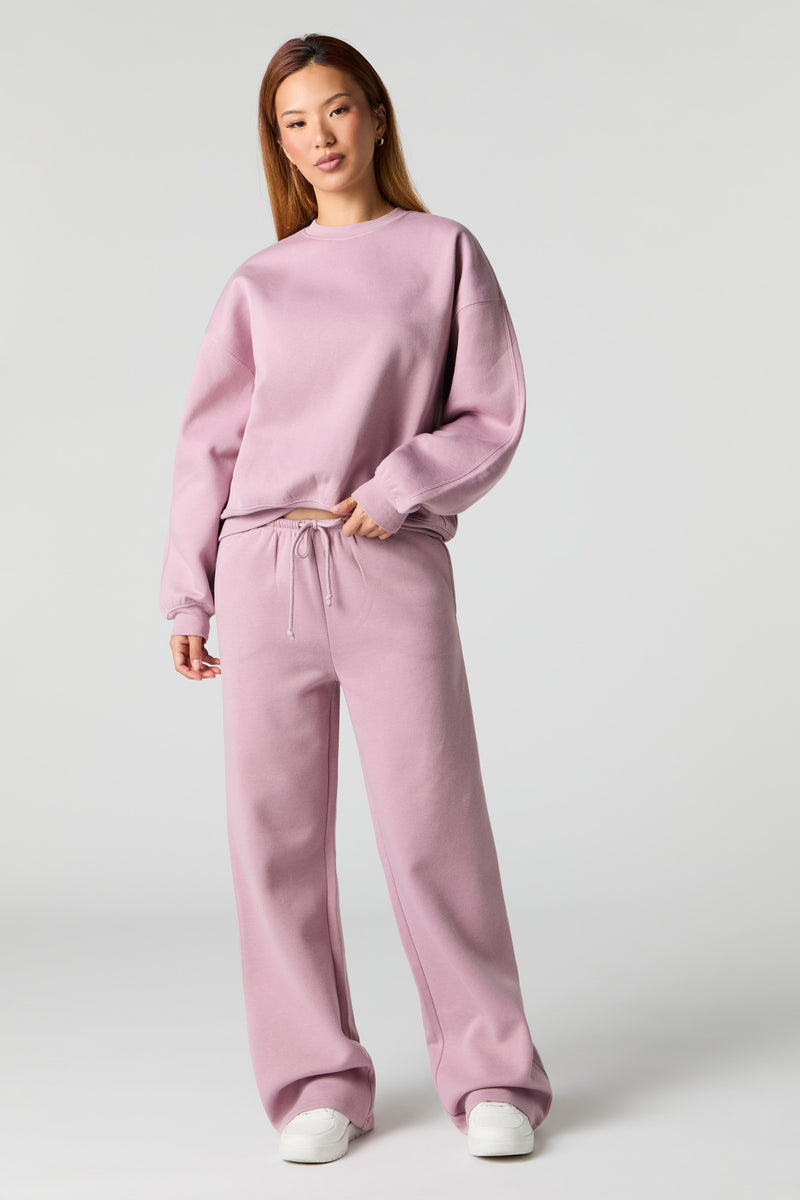 Fleece Wide Leg Sweatpant