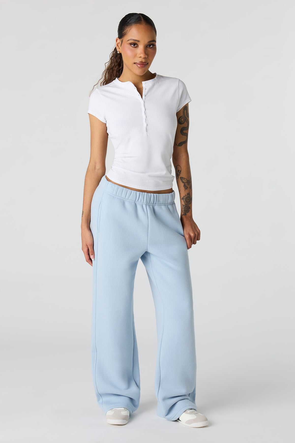 Pantalon d'entraînement baggy en molleton de luxe