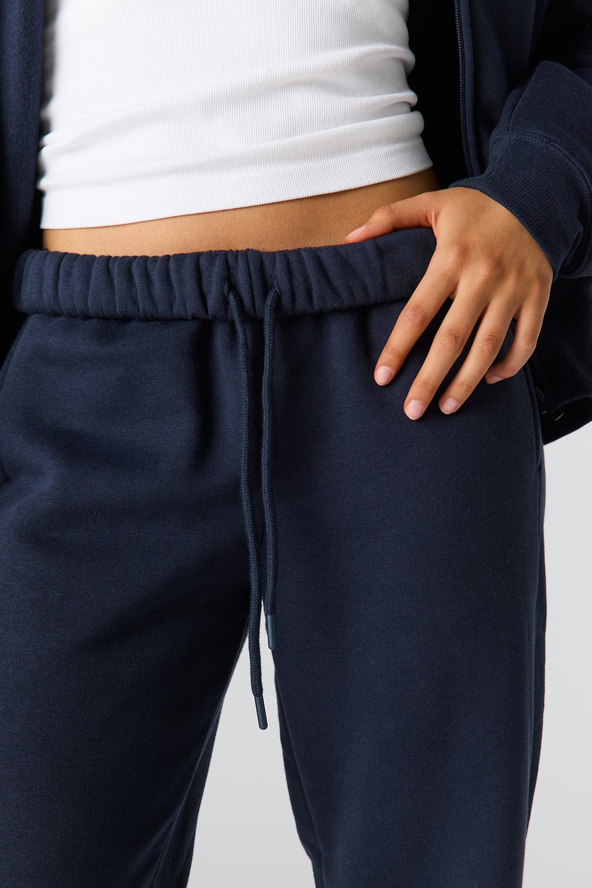 Alt View 4. Luxe Fleece Baggy Sweatpant - Dark Blue