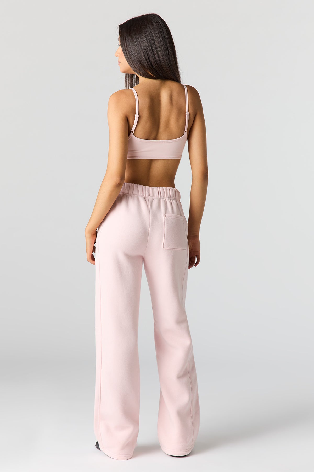 Alt View 3. Luxe Fleece Baggy Sweatpant - Light Pink