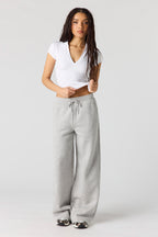 Pantalon d'entraînement à jambe ultralarge en molleton de luxe