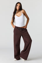 Pantalon d'entraînement à jambe ultralarge en molleton de luxe