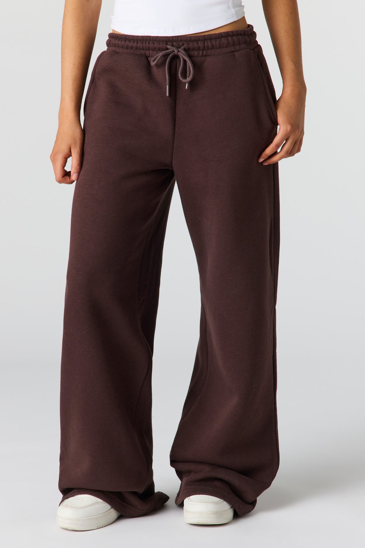 Vue alternative 2. Pantalon d'entraînement à jambe ultralarge en molleton de luxe