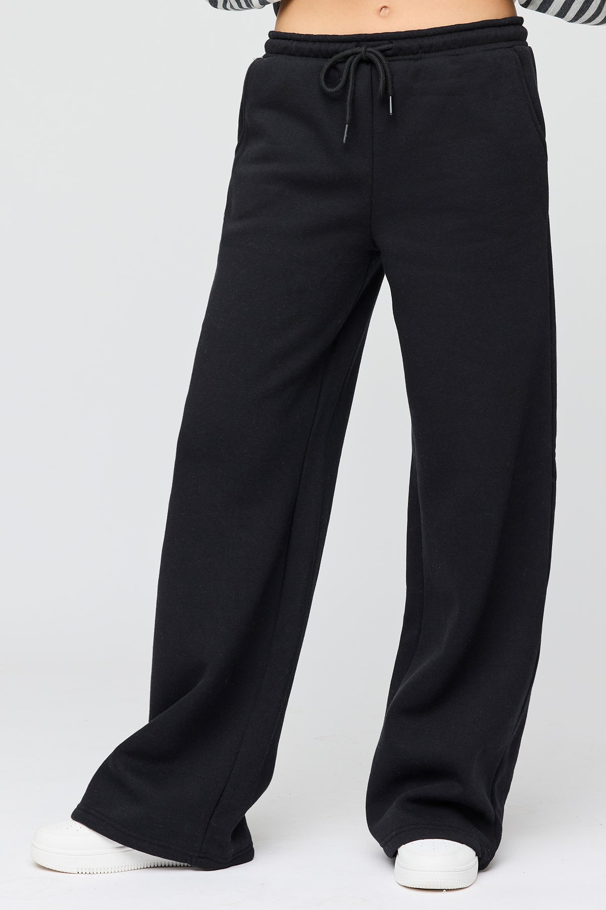 Vue alternative 2. Pantalon d'entraînement à jambe ultralarge en molleton de luxe