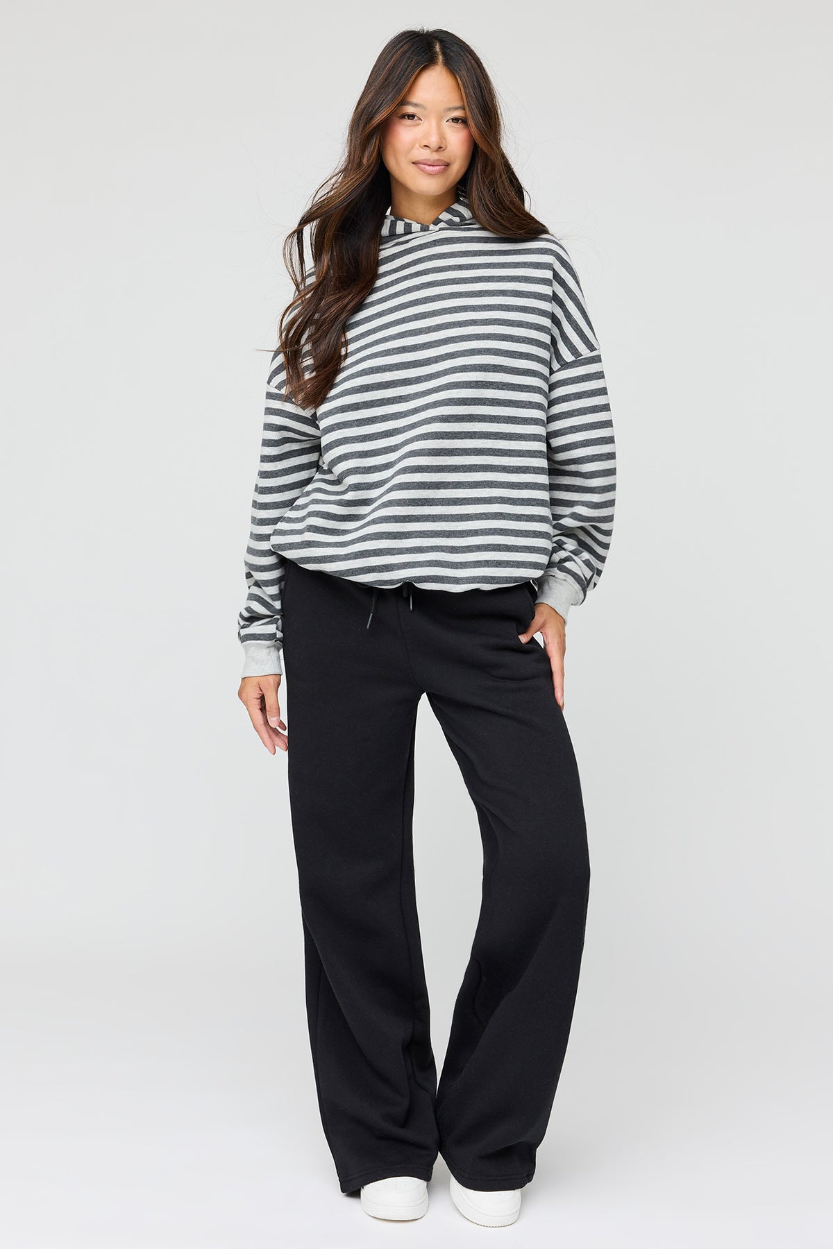 Pantalon d'entraînement à jambe ultralarge en molleton de luxe
