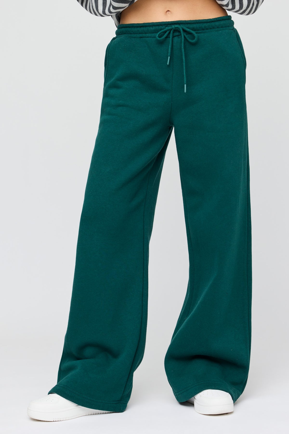Vue alternative 2. Pantalon d'entraînement à jambe ultralarge en molleton de luxe