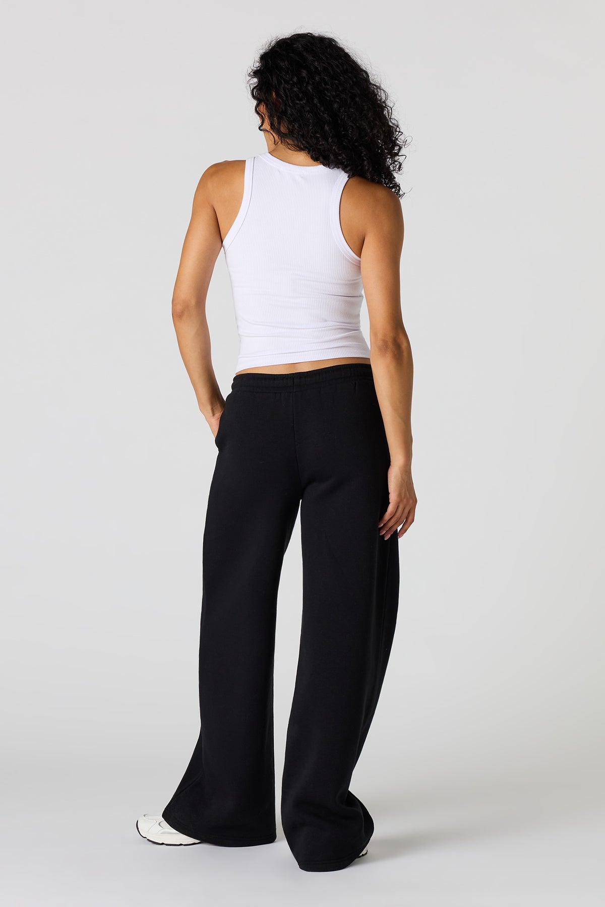 Alt View 7. Luxe Fleece Ultra Wide Leg Sweatpant - Purple