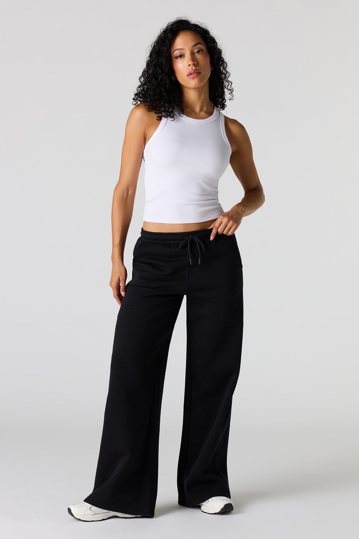 Alt View 5. Luxe Fleece Ultra Wide Leg Sweatpant - Purple