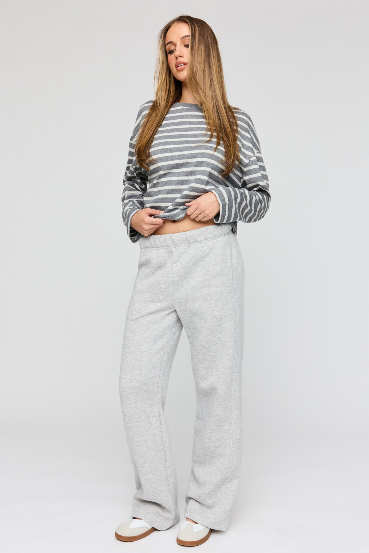 Luxe Fleece Baggy Sweatpant - Heather Grey
