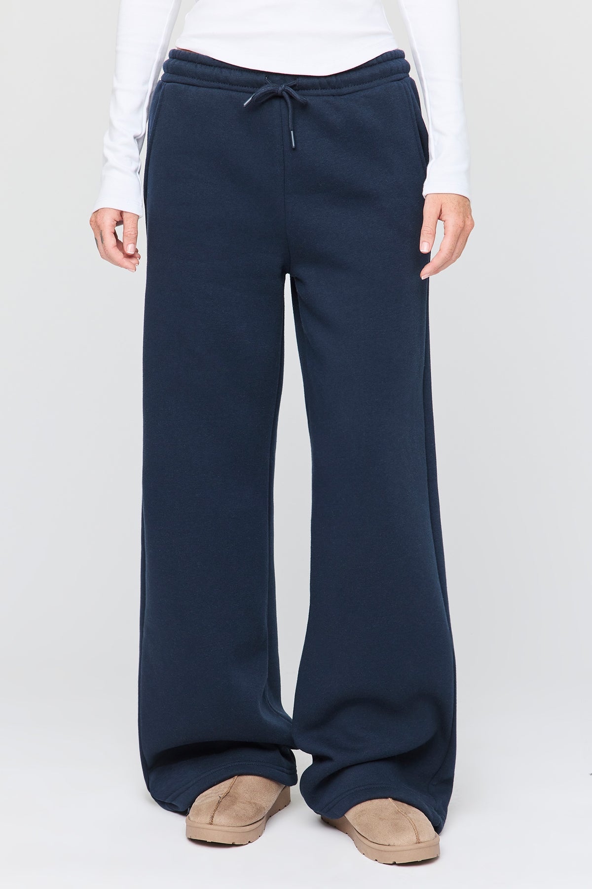 Vue alternative 2. Pantalon d'entraînement à jambe ultralarge en molleton de luxe
