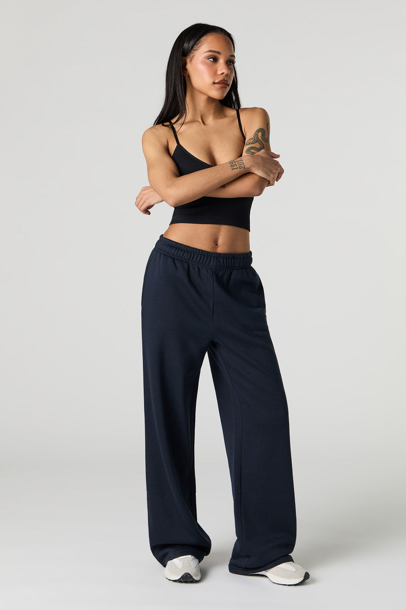 Pantalon d'entraînement à jambe large en molleton