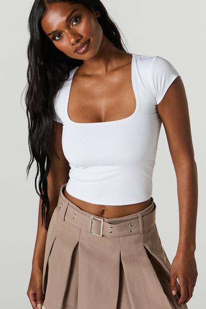 Contour Square Neck Crop Top