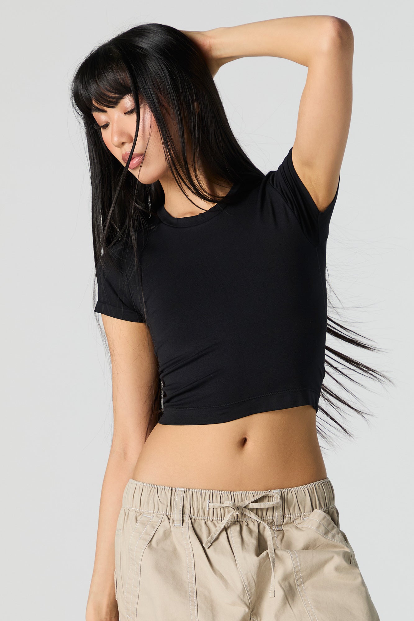 Double Layered Cropped T-Shirt