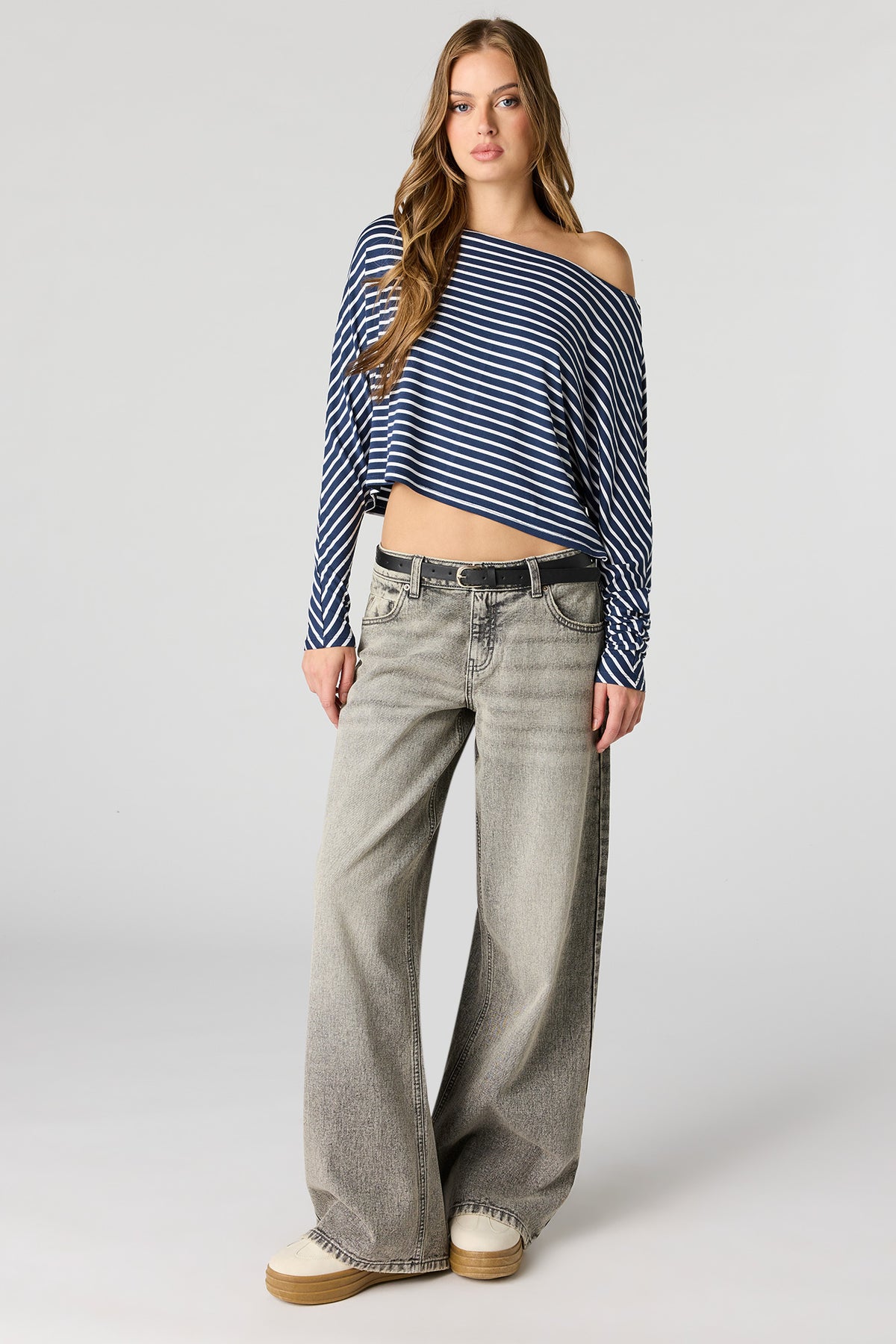 Alt View 3. Dolman Long Sleeve Top - Navy