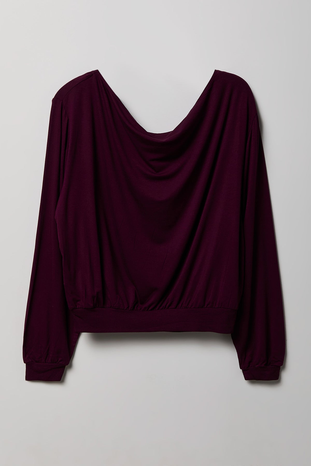 Alt View 2. Studded Off Shoulder Top - Burgundy