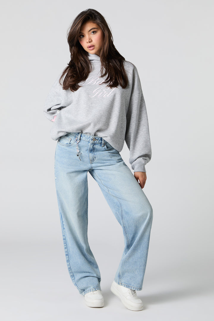 Low Rise Baggy Jean with Star & Bow Keychain