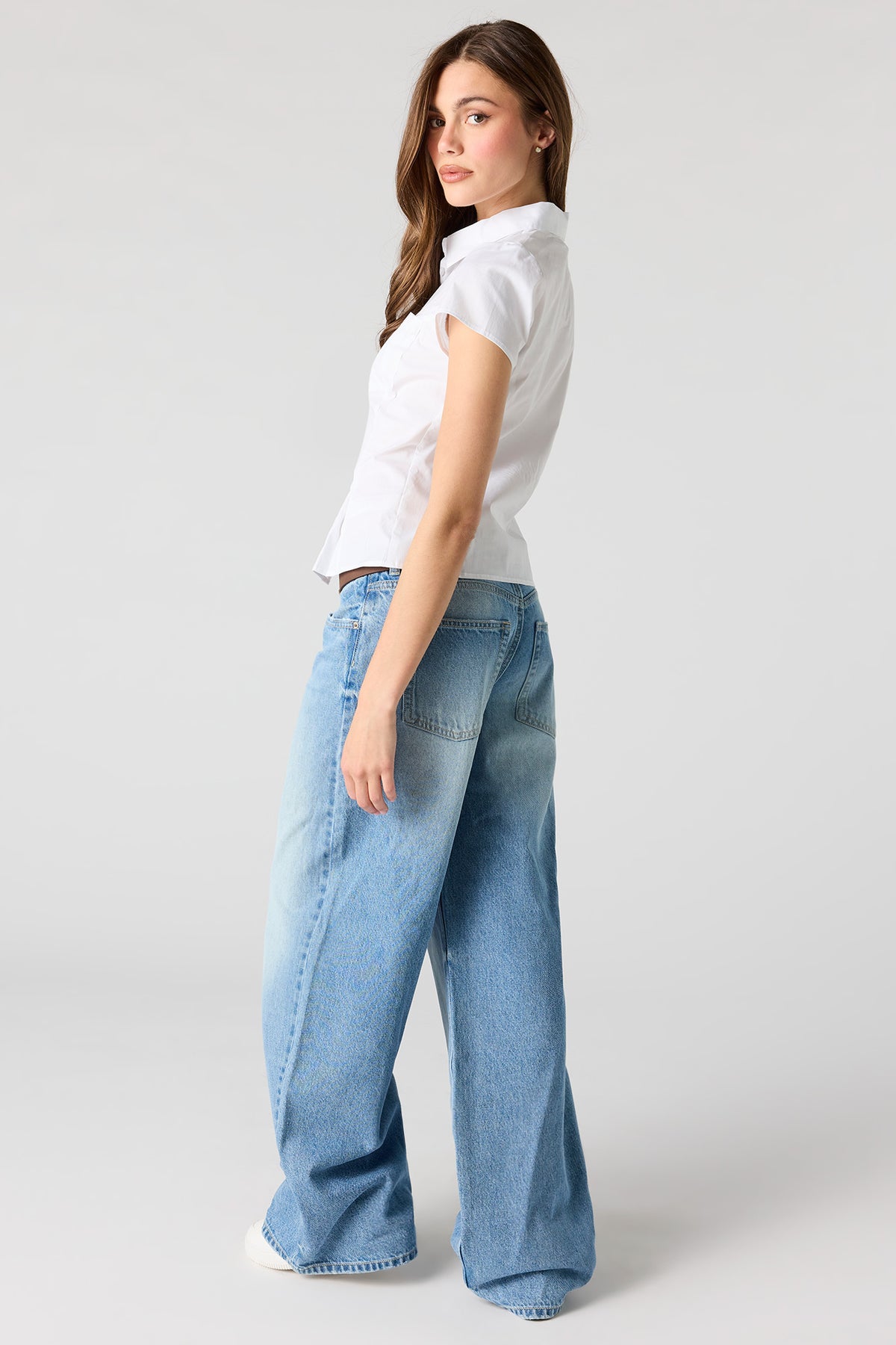 Vue alternative 3. Jean super baggy London à taille basse avec ceinture