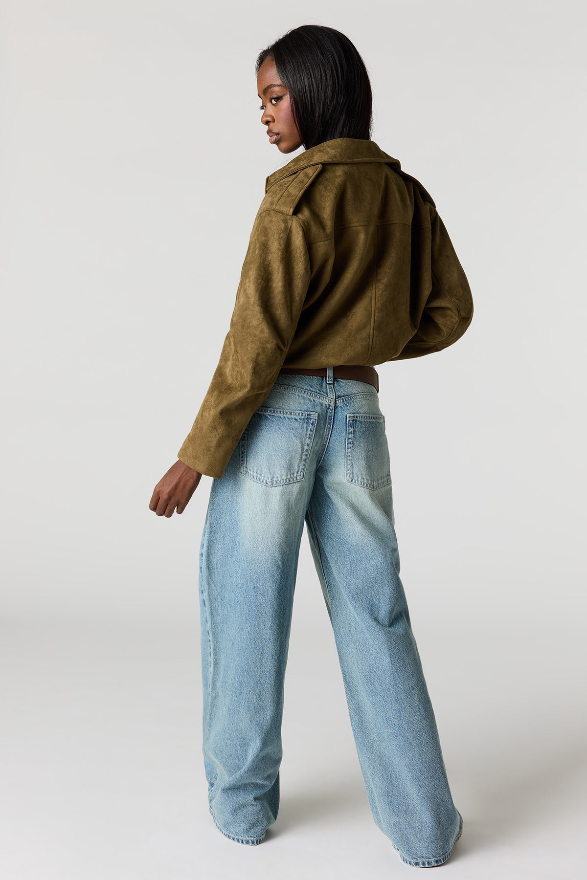 Vue alternative 3. Jean super baggy London à taille basse avec ceinture
