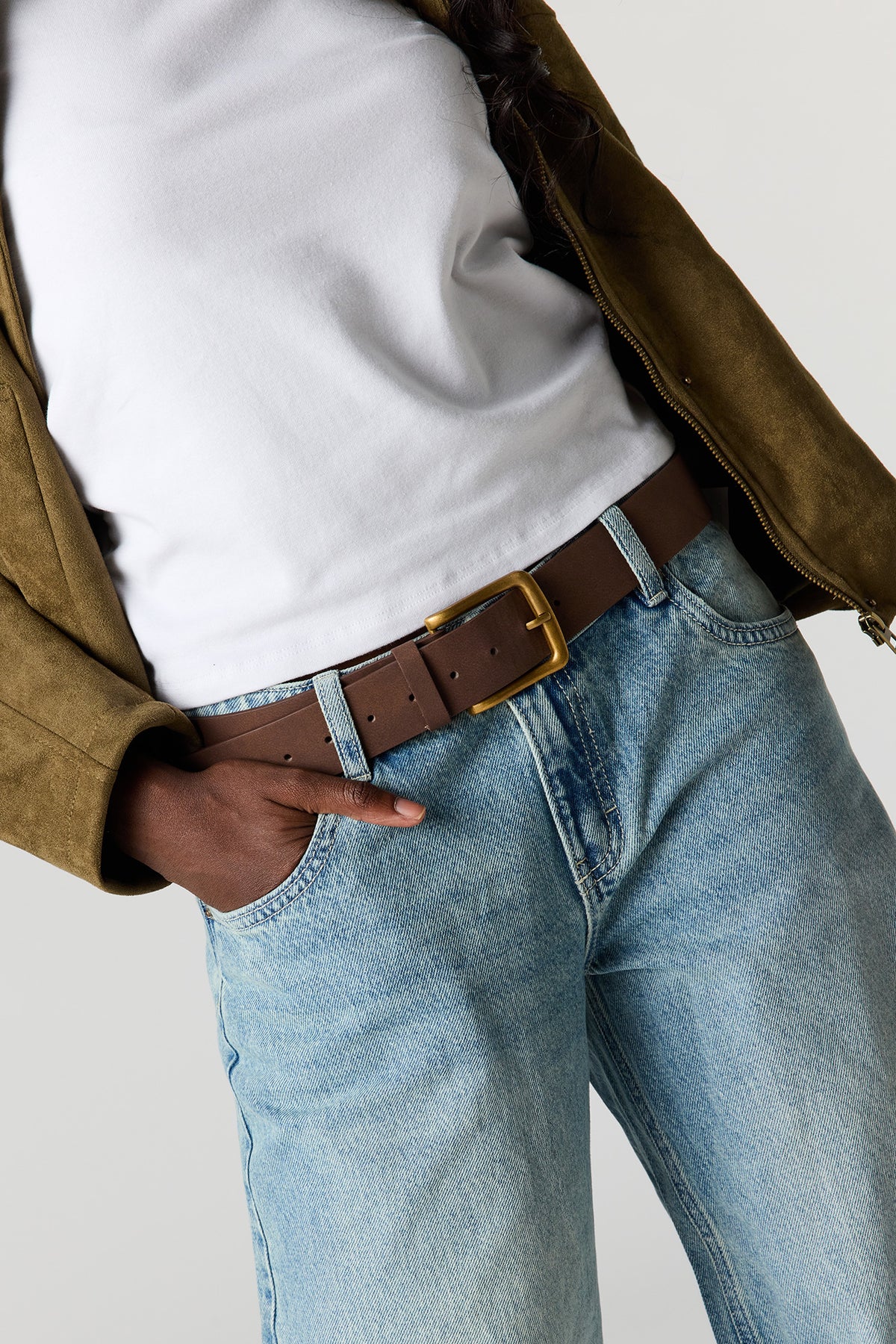 Vue alternative 4. Jean super baggy London à taille basse avec ceinture