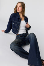 Jean baggy à jambe évasée et taille basse